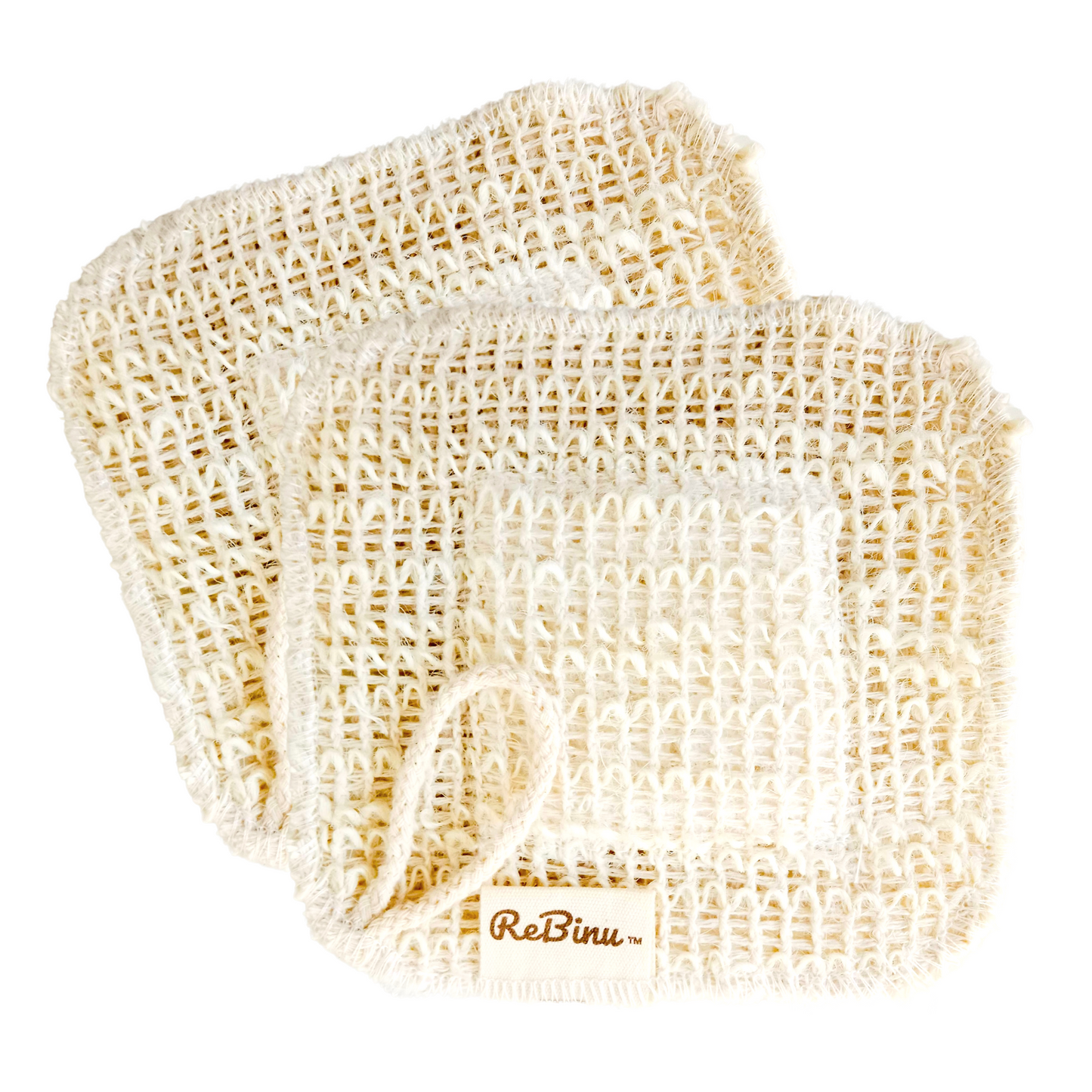 100% 네추럴 수세미, 헴프 시살 스펀지 (2 개입) - 스크레치 프리